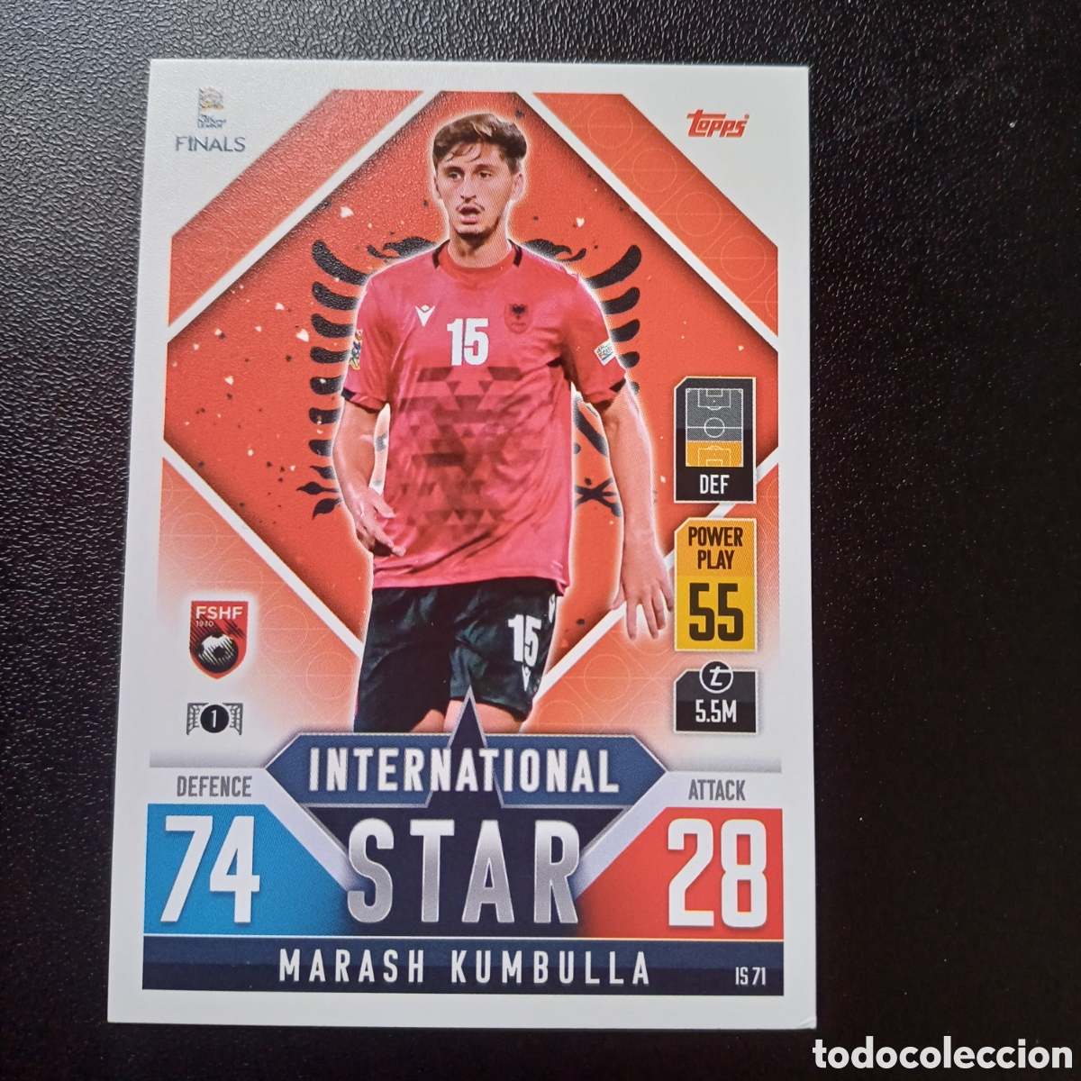 Cartes &agrave; &Eacute;changer: #IS71 MARASH KUMBULLA ALBANIA TOPPS MATCH ATTAX 101 THE ROAD TO UEFA NATIONS LEAGUE FINALS 2022