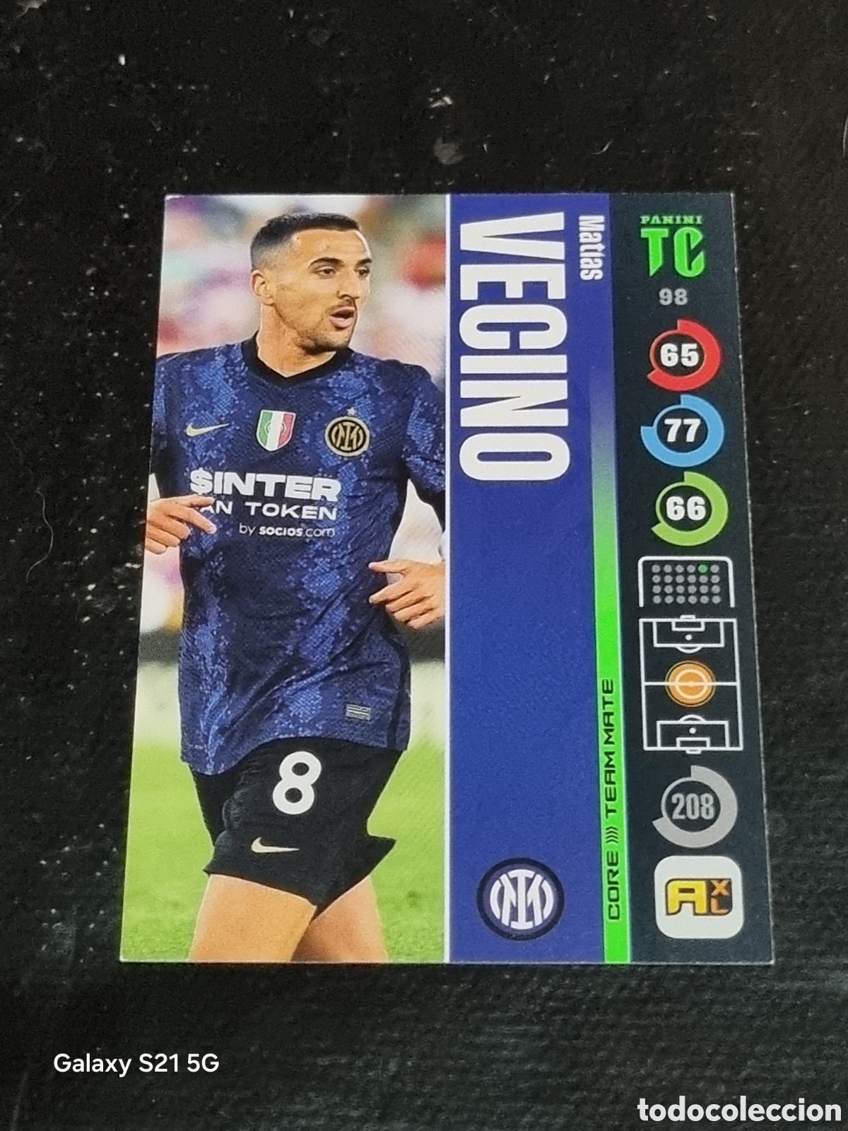Trading cards: 98 - VECINO , INTER ADRENALYN TOP CLASS PANINI 2022 - Foto 1