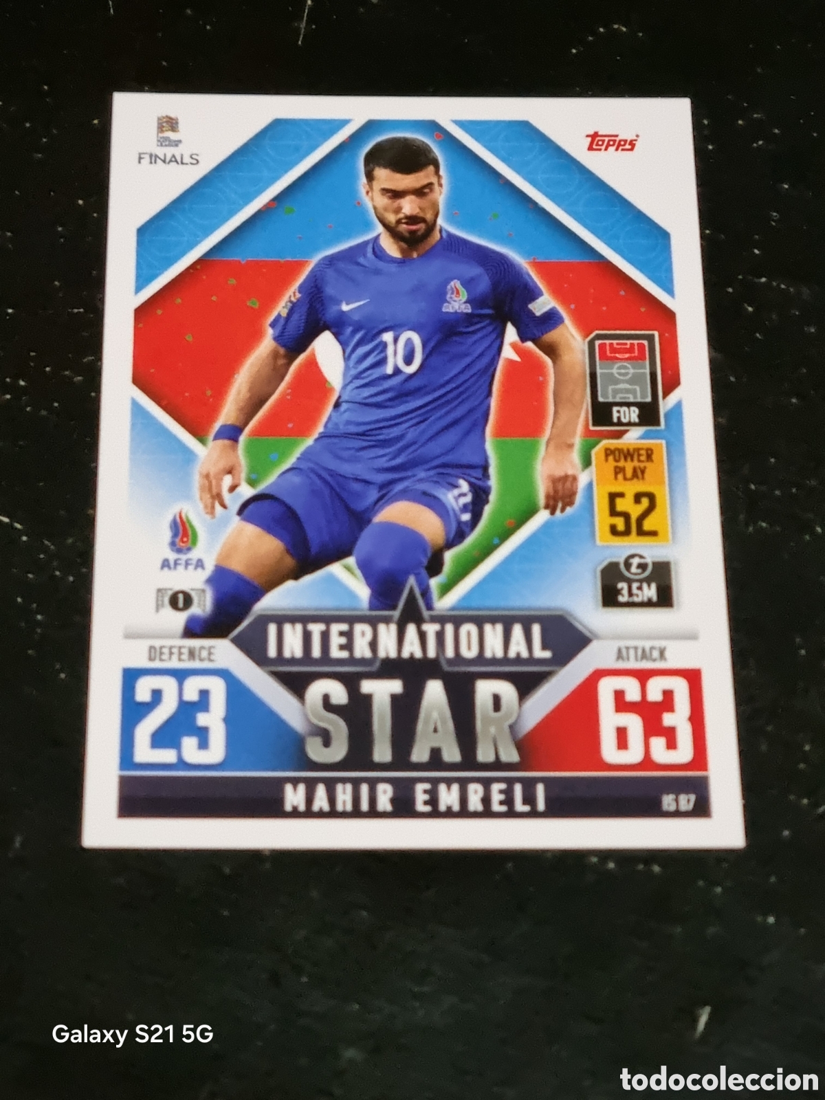 Trading cards: IS 87 - EMRELI , AZERBAIY&Aacute;N MATCH ATTAX 101 THE ROAD TO FINALS UEFA NATIONS LEAGUE TOPPS 2022