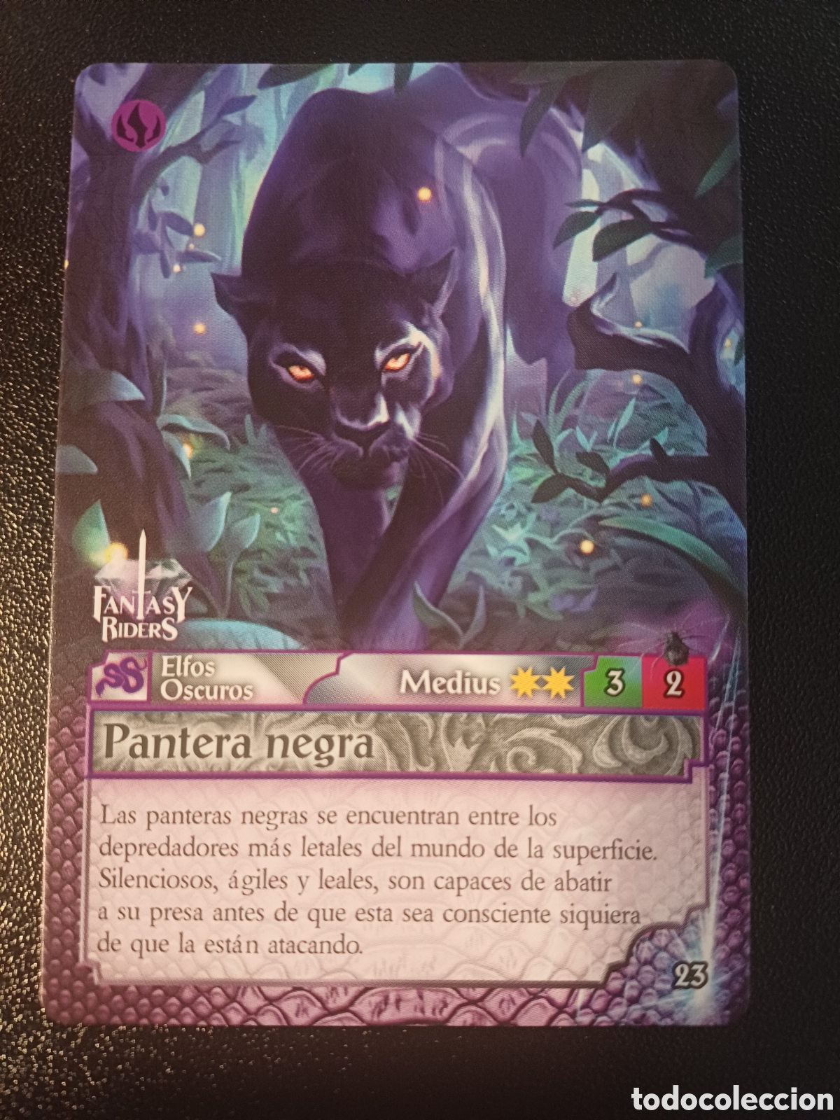 Cartas Colecion&aacute;veis: #023 PANTERA NEGRA FANTASY RIDERS LA INVASION DE LOS GIGANTES 2019