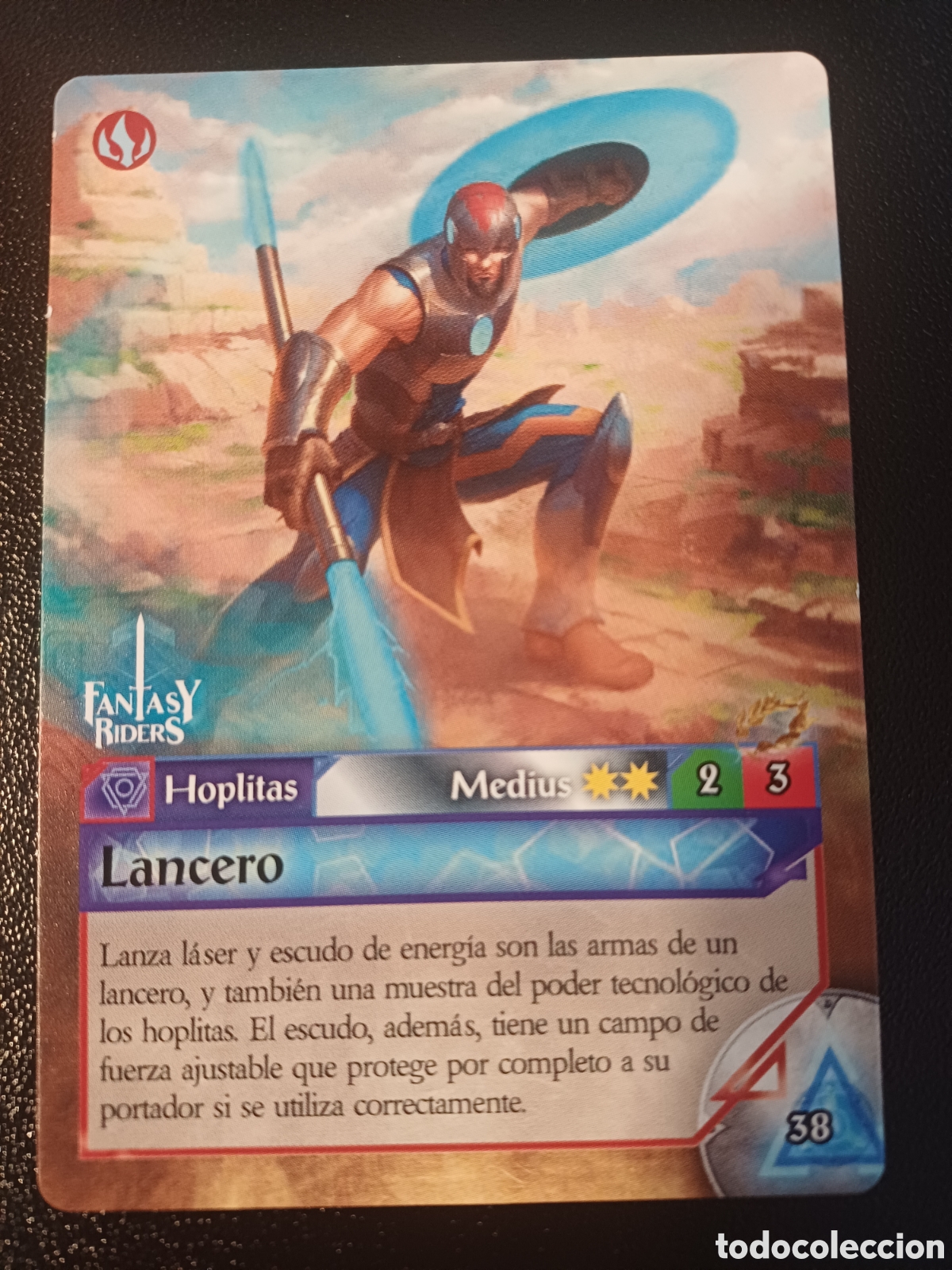 Cartas Colecion&aacute;veis: #038 LANCERO FANTASY RIDERS LA INVASION DE LOS GIGANTES 2019