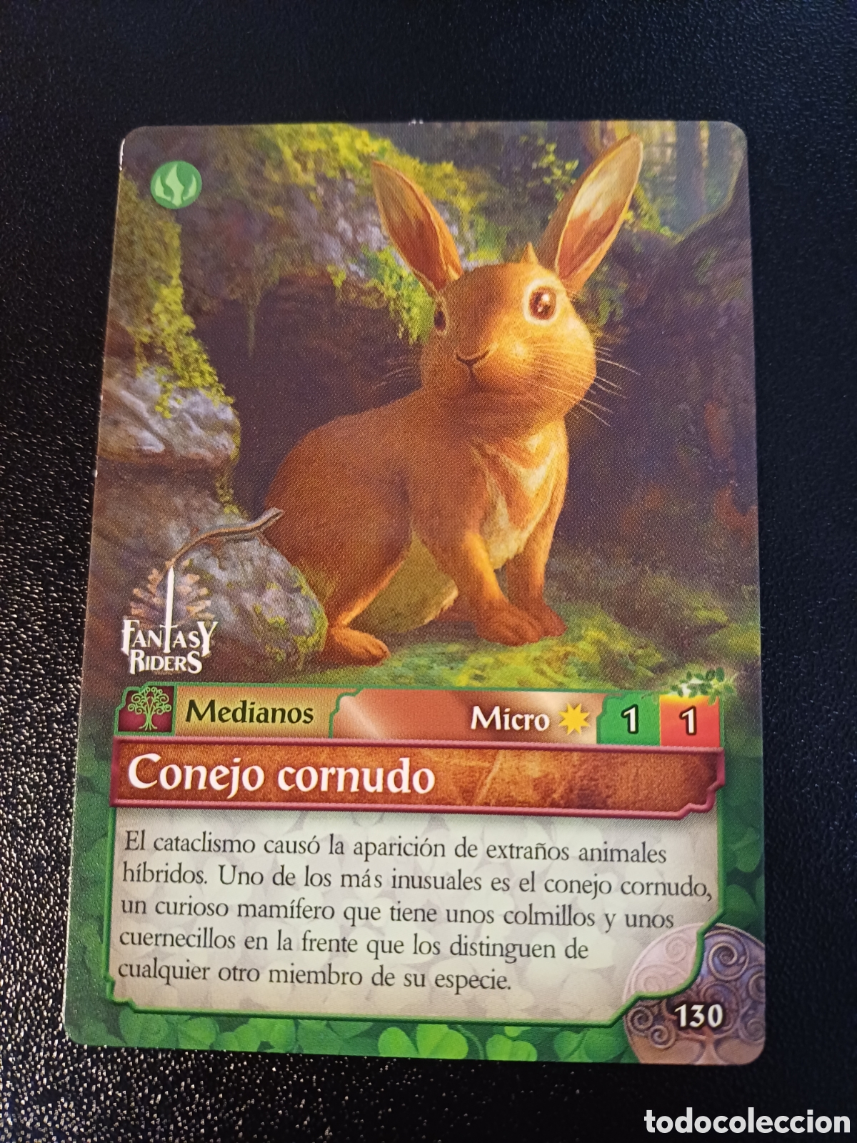Cartas Colecion&aacute;veis: #130 CONEJO CORNUDO MICRO FANTASY RIDERS LA INVASION DE LOS GIGANTES 2019
