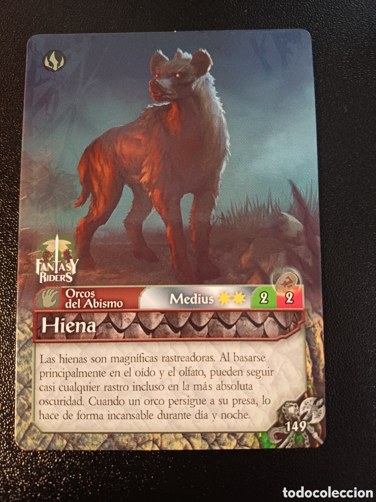 Cartas Colecion&aacute;veis: #149 HIENA MEDIUS FANTASY RIDERS LA INVASION DE LOS GIGANTES 2019