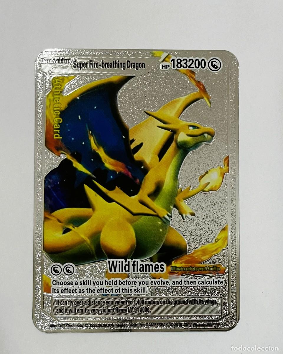 super fire-breathing dragon pokemon card pokémon card plata en inglés - super fire breat