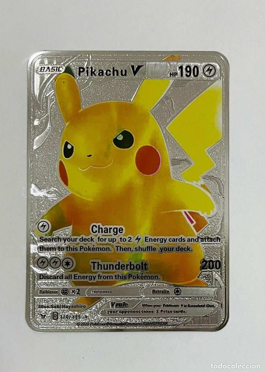 Trading cards: POK&Eacute;MON CARD PLATA EN INGL&Eacute;S - PIKACHU V 170/185 - BASIC (2020) - Foto 1