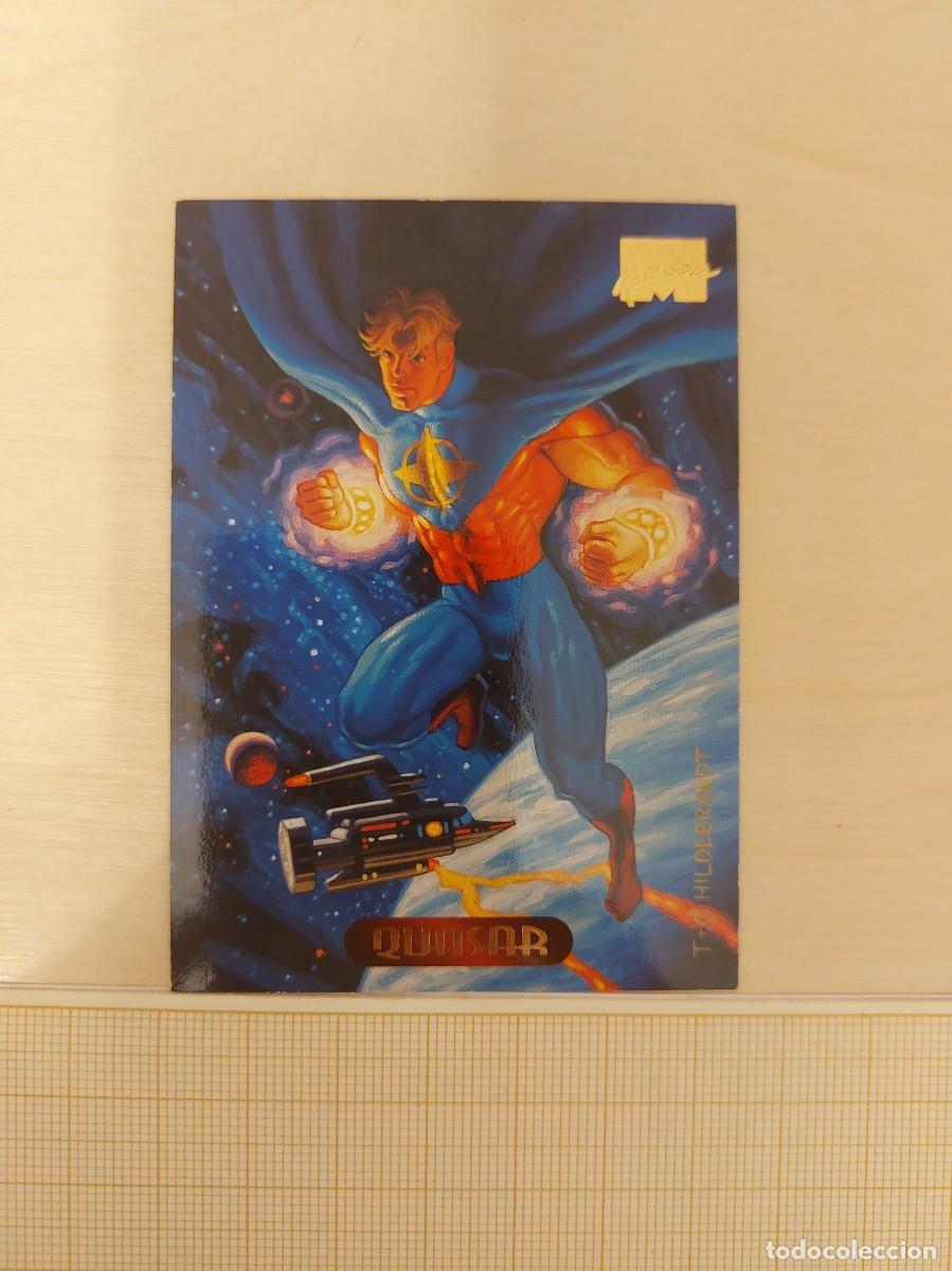 Trading cards: tarjeta de colecci&oacute;n Quasar Marvel masterpiece - Foto 1