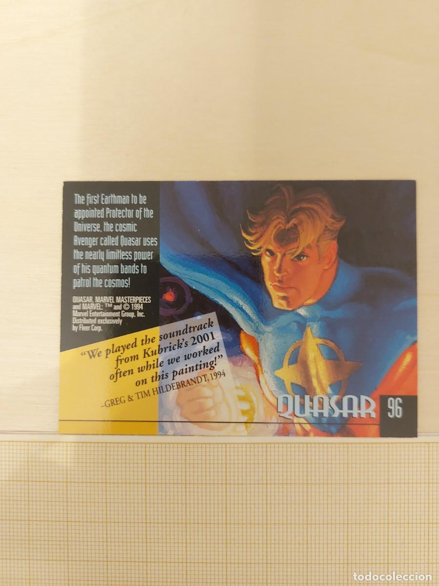 Trading cards: tarjeta de colecci&oacute;n Quasar Marvel masterpiece - Foto 2