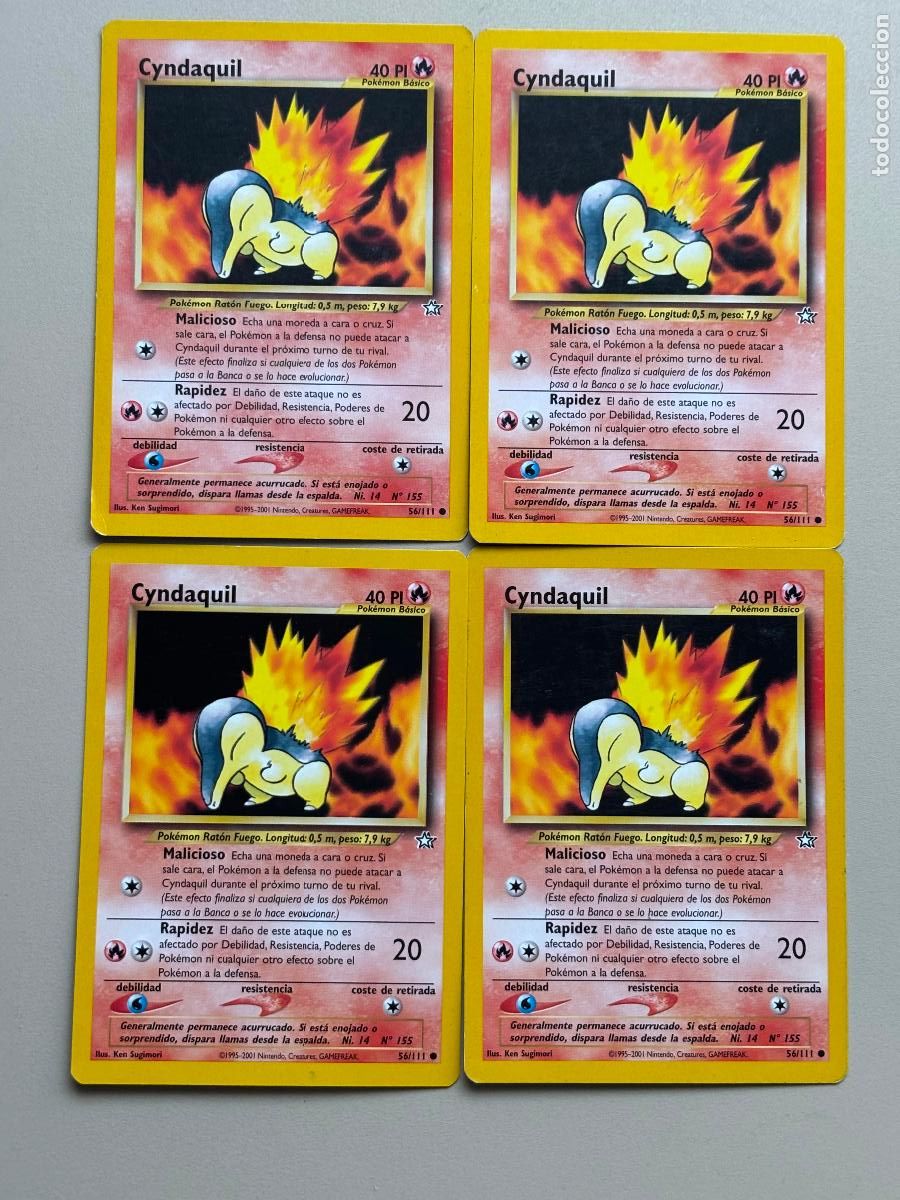 Trading Cards: POKEMON TCG - CYNDAQUIL x 4 ( NEO GENESIS ) # 56