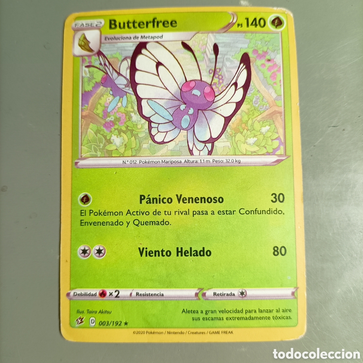 Trading cards: CARTA POKEMON 2020. №003/192 BUTTERFREE
