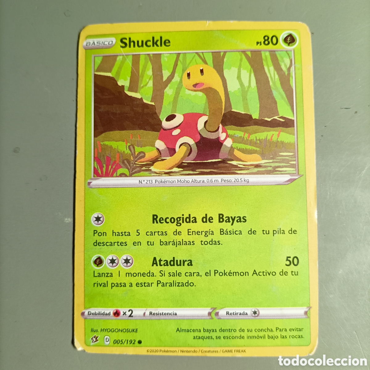 Trading cards: CARTA POK&Eacute;MON 2020. №005/192 SHUCKLE