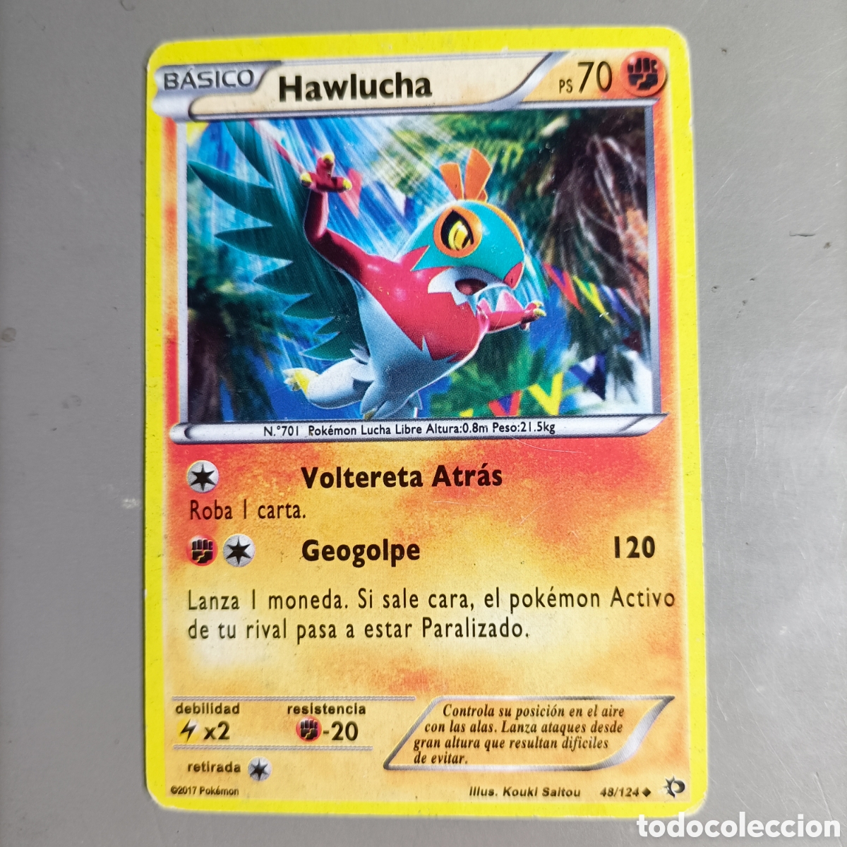 Trading cards: CARTA POK&Eacute;MON 2017. №48/124 HAWLUCHA