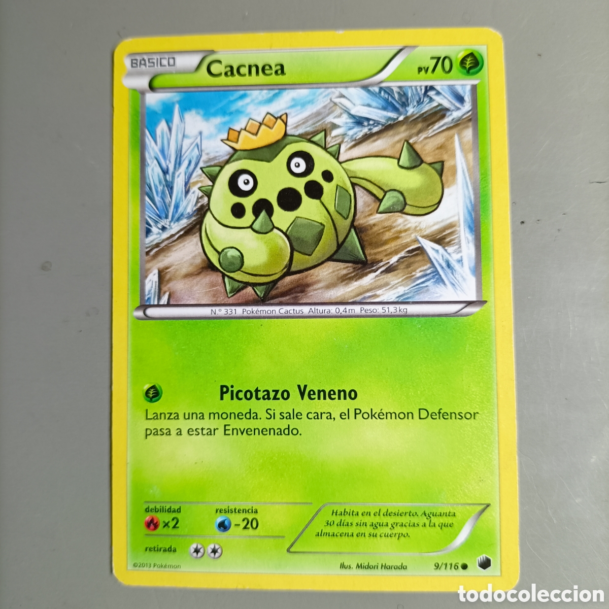 Trading cards: CARTA POK&Eacute;MON 2013. №9/116 CACNEA