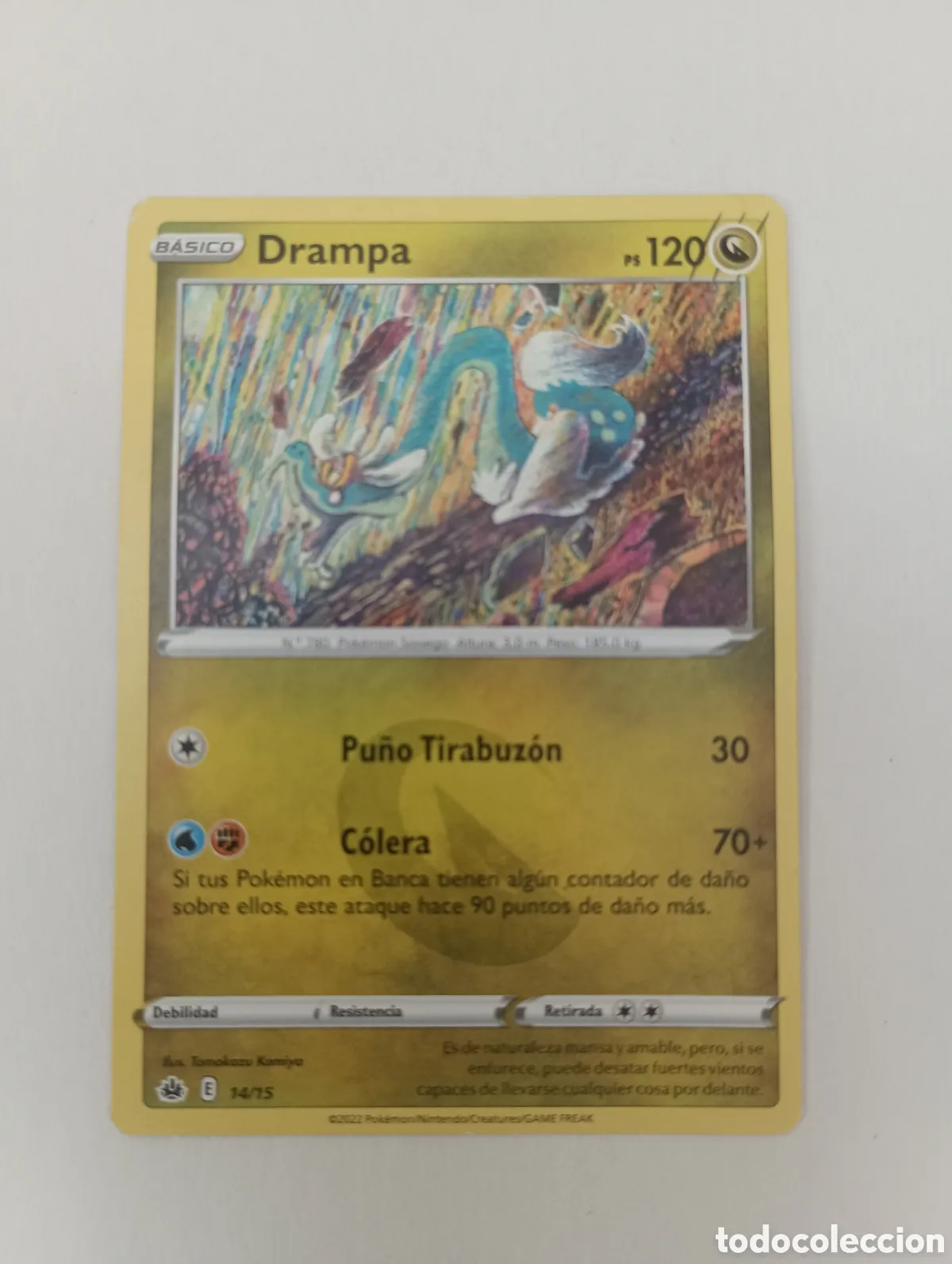 Carta Pokemon Drampa 14/15 – Versión sin brillo (no holo) – Colección promo oficial McDonald's