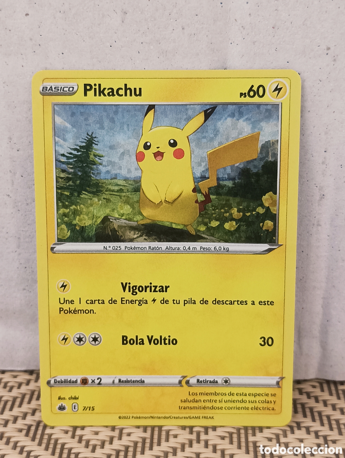 mcdonald's pokemon pikachu card holo 2022 2022 McDONALD'S POKMON 7/15 Pikachu Holo - ERROR DOUBLE HOLO, LIGHT PRINT  - NM