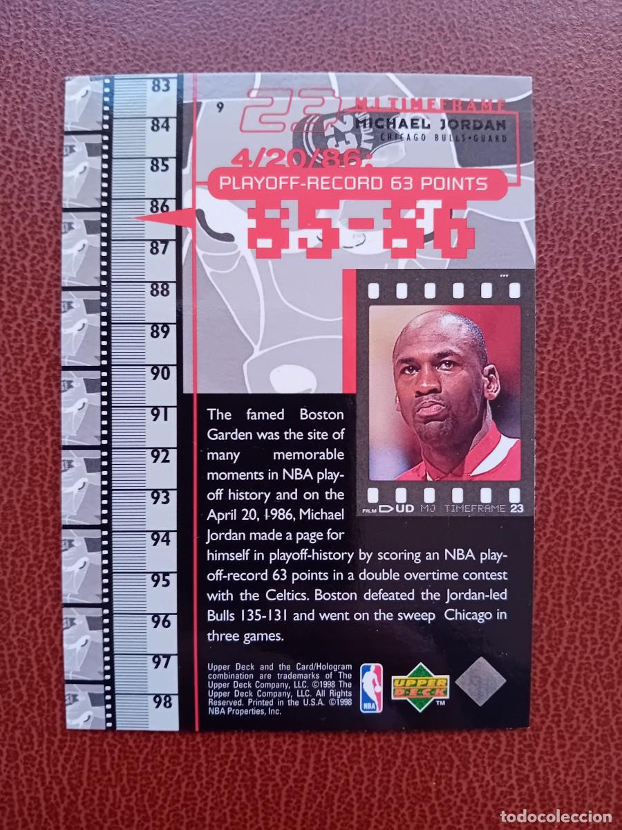 Trading cards: Card 9 Michael Jordan Upper Deck 1998 63 playoff points - Foto 2