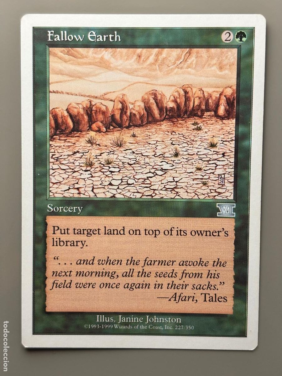 Trading cards: MAGIC THE GATHERING - FALLOW EARTH ( SIXTH EDITION ) - Foto 1