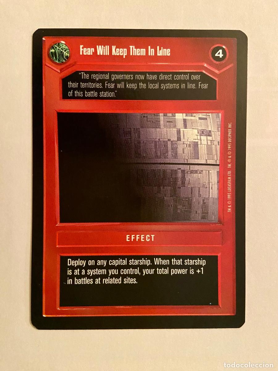 Trading Cards: Star Wars CCG - Premiere - Fear Will Keep Them In Line