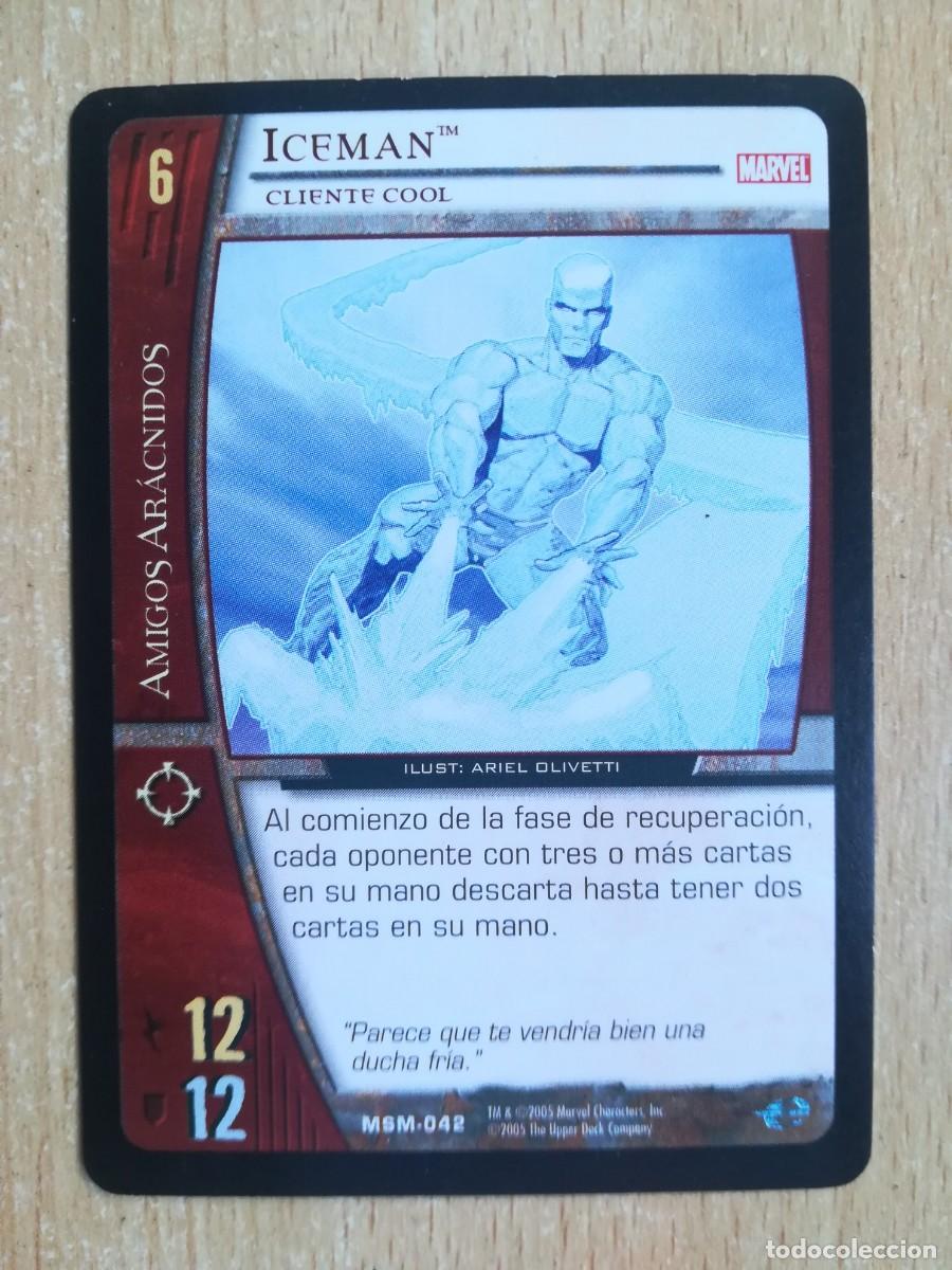 Trading cards: VS System MSM N&ordm; 042. Iceman. Cliente Cool. Amigos Ar&aacute;cnidos. Web de Spiderman - Foto 1