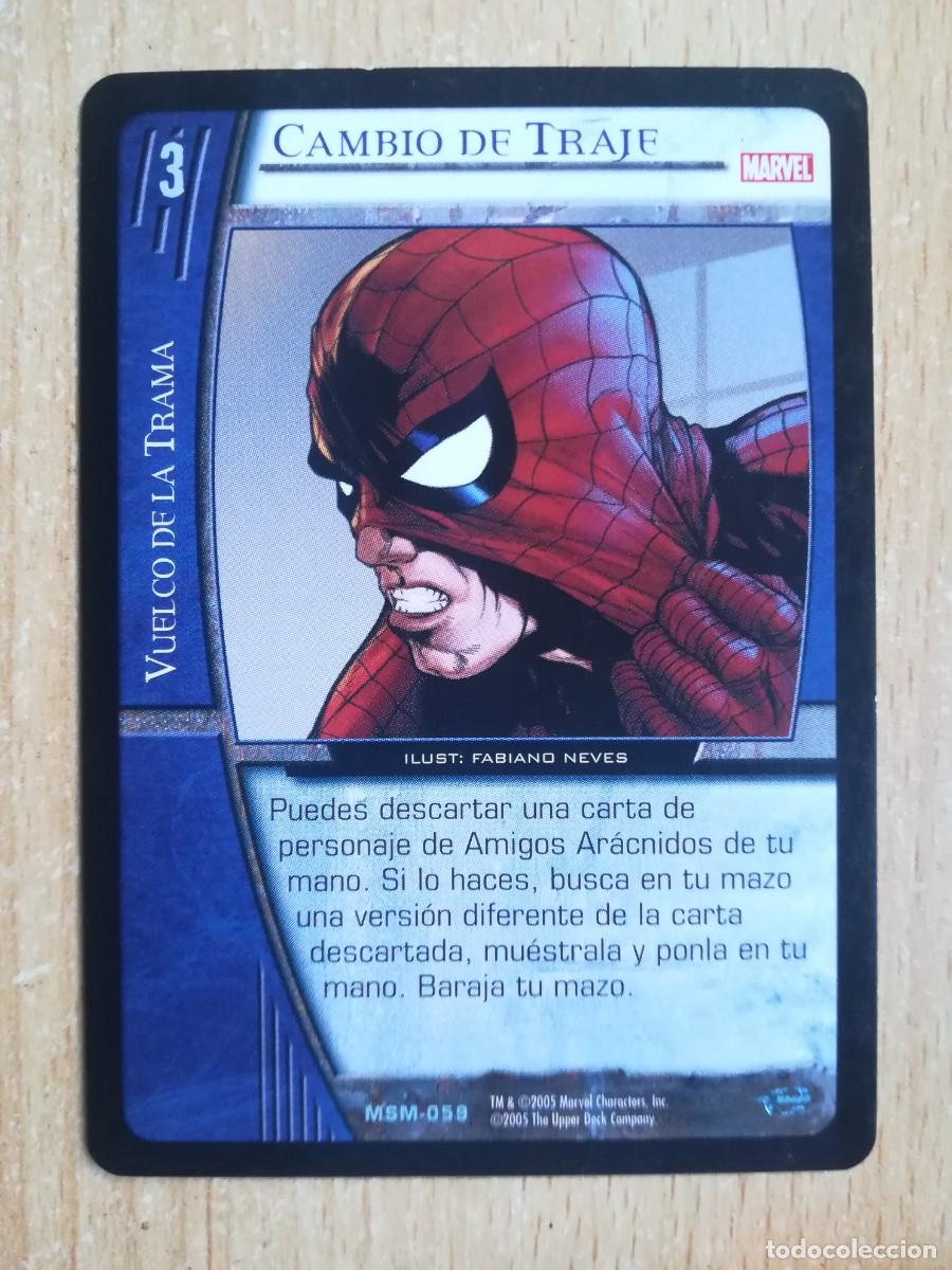 Trading cards: VS System MSM N&ordm; 059. Cambio de Traje. Vuelco de la Trama. Web de Spiderman. - Foto 1