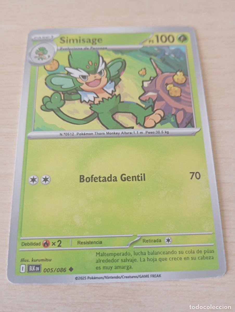 Trading cards: Carta Pok&eacute;mon Simisage No 0ficial - Foto 1