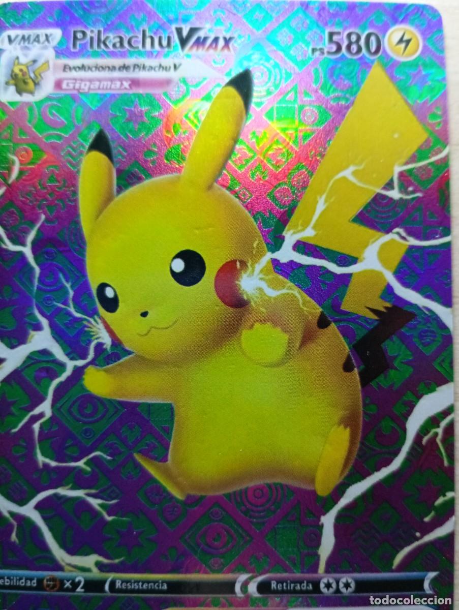 Trading cards: Carta Pok&eacute;mon Pikachu VMAX No 0ficial - Foto 3