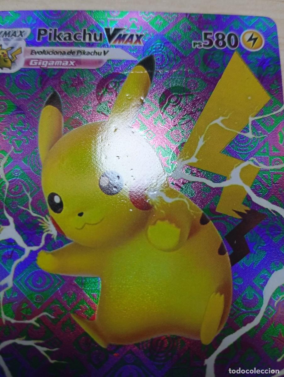 Trading cards: Carta Pok&eacute;mon Pikachu VMAX No 0ficial - Foto 4