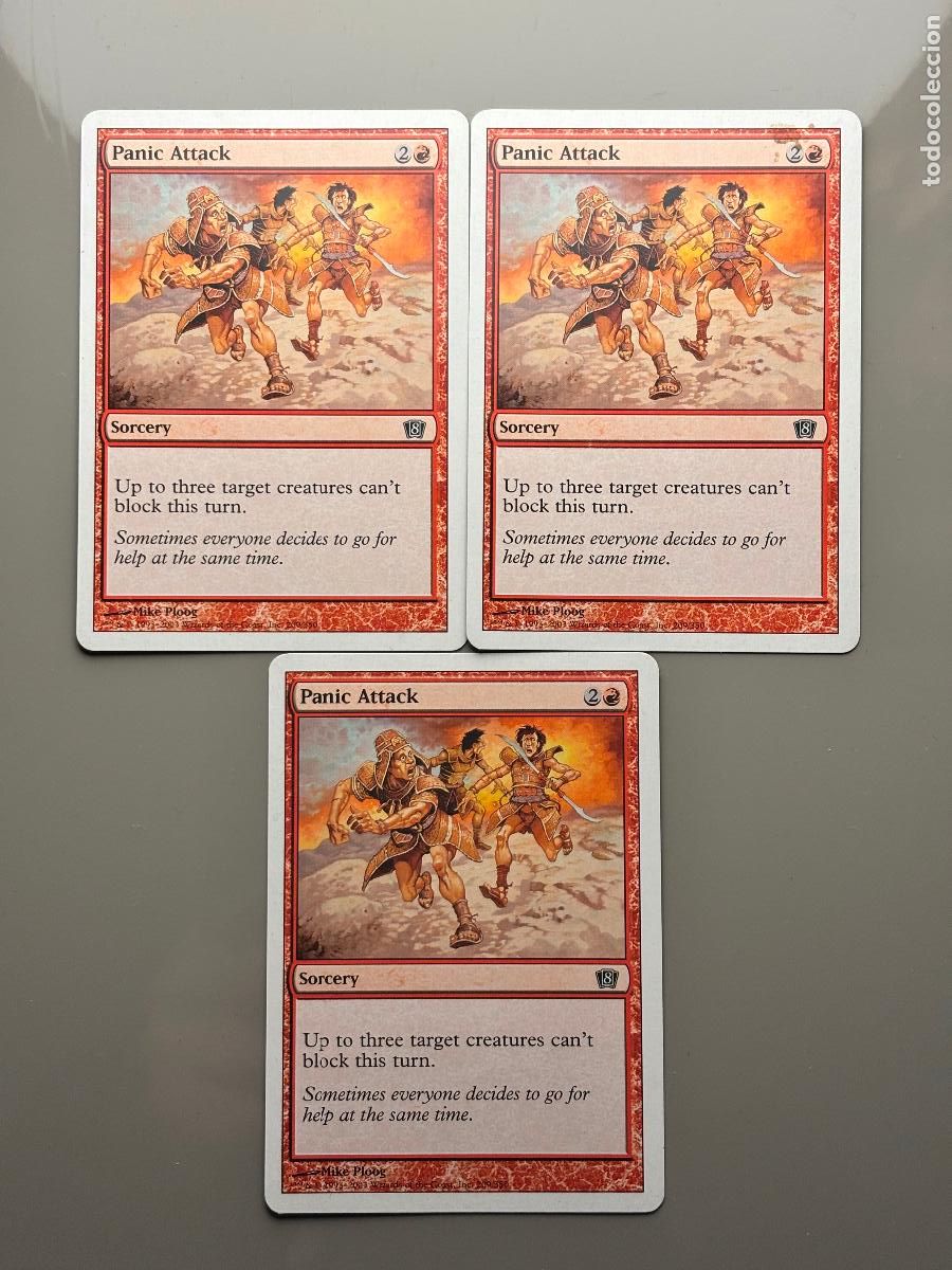 Trading cards: MAGIC THE GATHERING - PANIC ATTACK x 3 ( EIGHTH EDITION ) - Foto 1