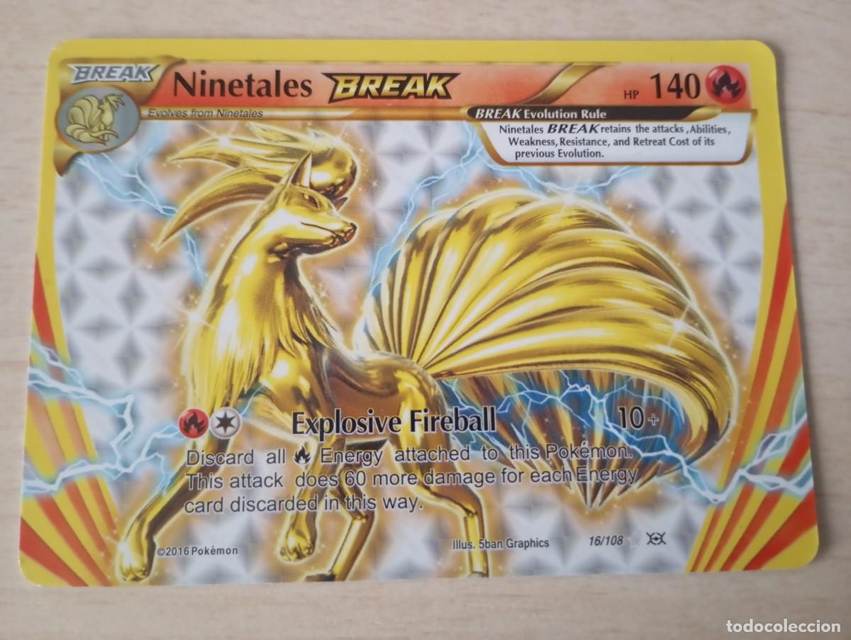 Trading cards: Carta Pok&eacute;mon Ninetales Break Evolutions Proxy - Foto 1