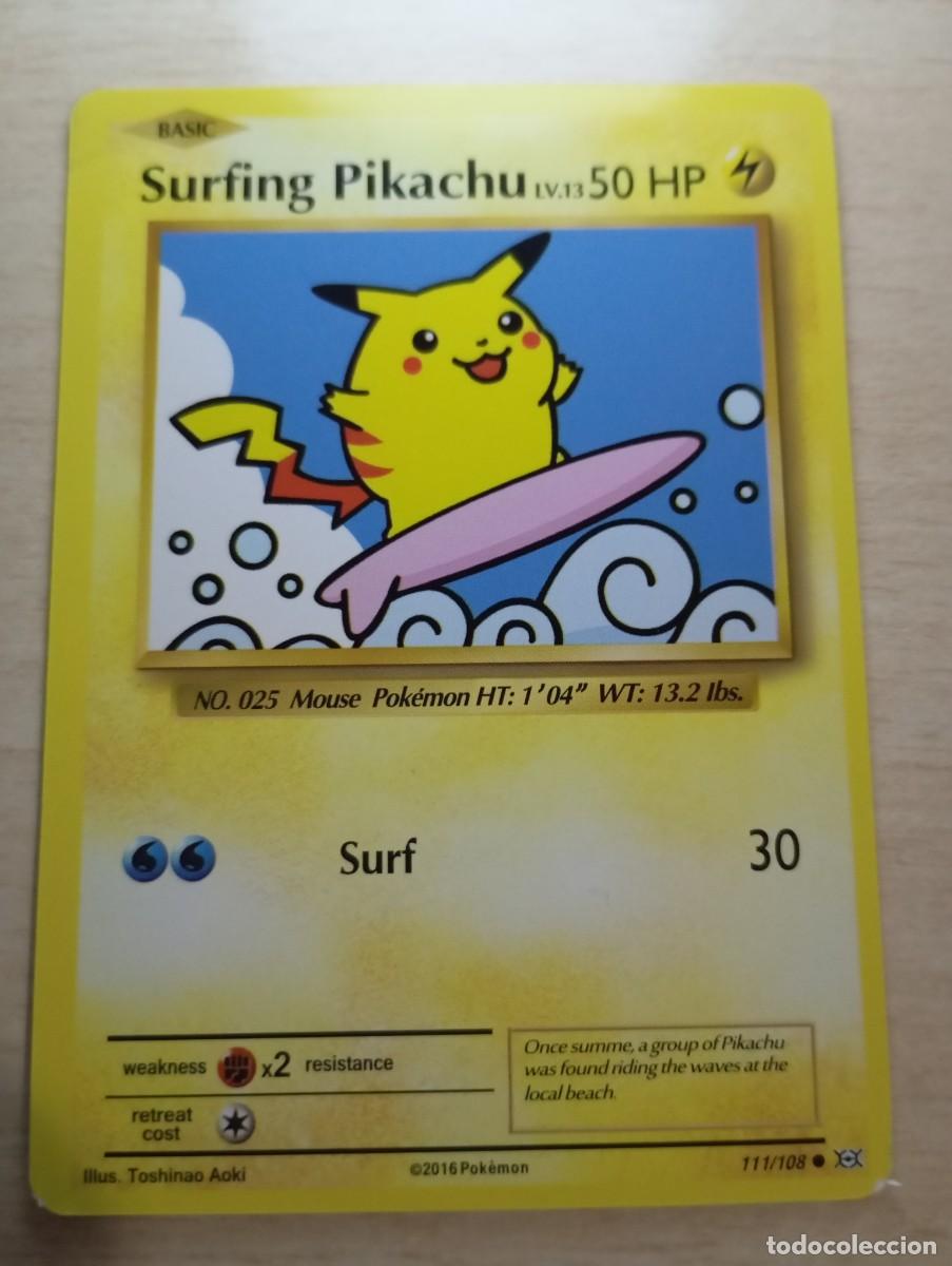 Trading cards: Carta Pok&eacute;mon Surfing Pikachu Evolutions Proxy - Foto 1