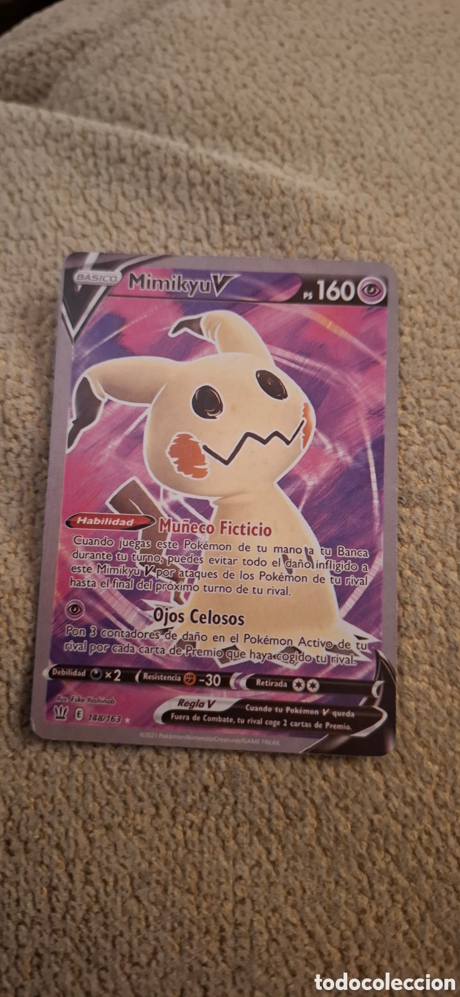 Trading cards: CARTA POKEMON MIMIKYY V BASICO PS160