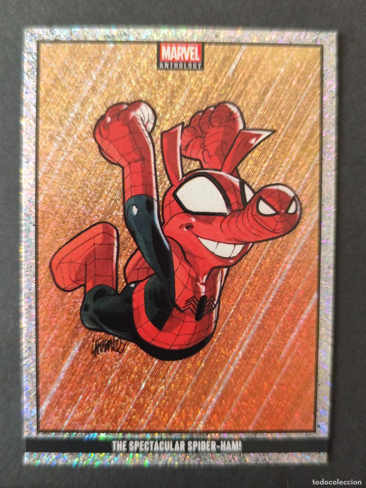Cartas Colecion&aacute;veis: 26 THE SPECTACULAR SPIDER-HAM STARDUST HOLO MARVEL ANTHOLOGY 2026 PANINI