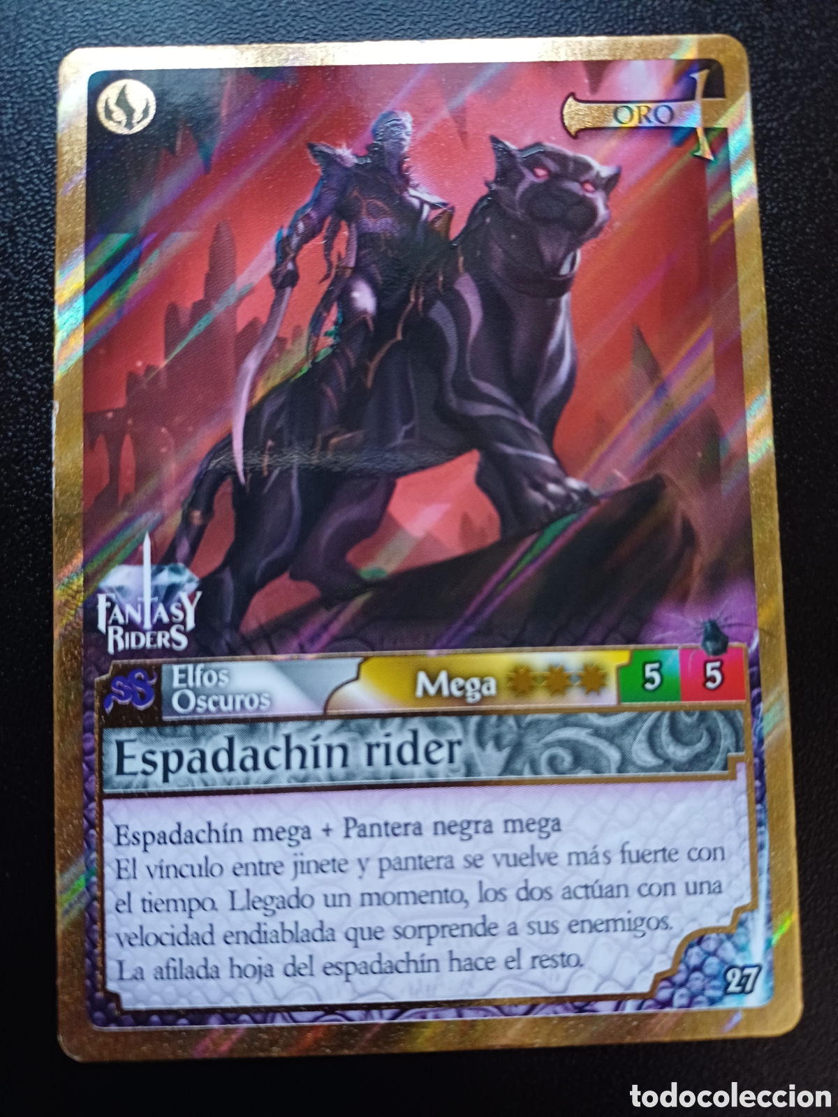 Cartes &agrave; &Eacute;changer: #027 ESPADACHIN RIDER MEGA ORO PANINI FANTASY RIDERS LA INVASION DE LOS GIGANTES 2019