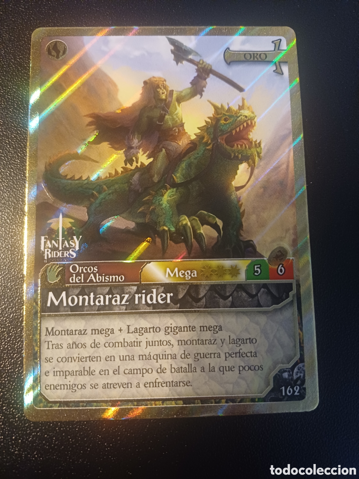 Cartas Colecion&aacute;veis: #162 MONTARAZ RIDER MEGA ORO PANINI FANTASY RIDERS LA INVASION DE LOS GIGANTES 2019