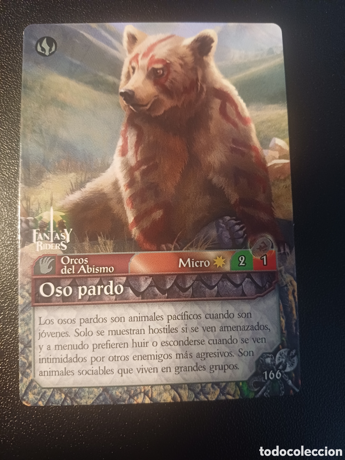 Cartas Colecion&aacute;veis: #166 OSO PARDO MICRO PANINI FANTASY RIDERS LA INVASION DE LOS GIGANTES 2019