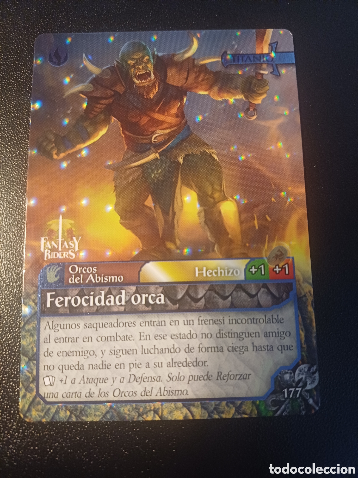 Cartas Colecion&aacute;veis: #177 FEROCIDAD ORCA PANINI FANTASY RIDERS LA INVASION DE LOS GIGANTES 2019