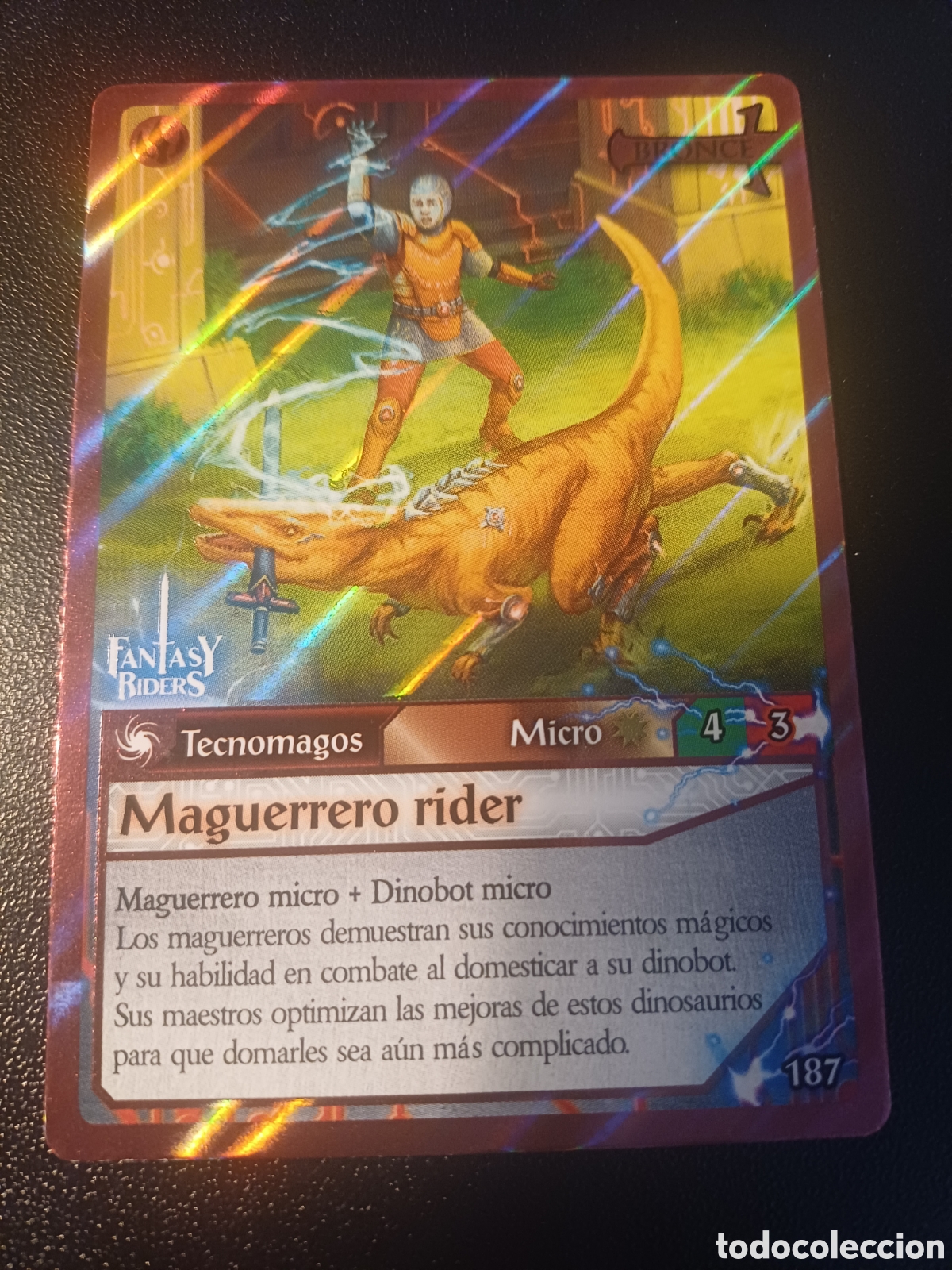 Cartas Colecion&aacute;veis: #187 MAGUERRERO RIDER MICRO BRONCE PANINI FANTASY RIDERS LA INVASION DE LOS GIGANTES 2019