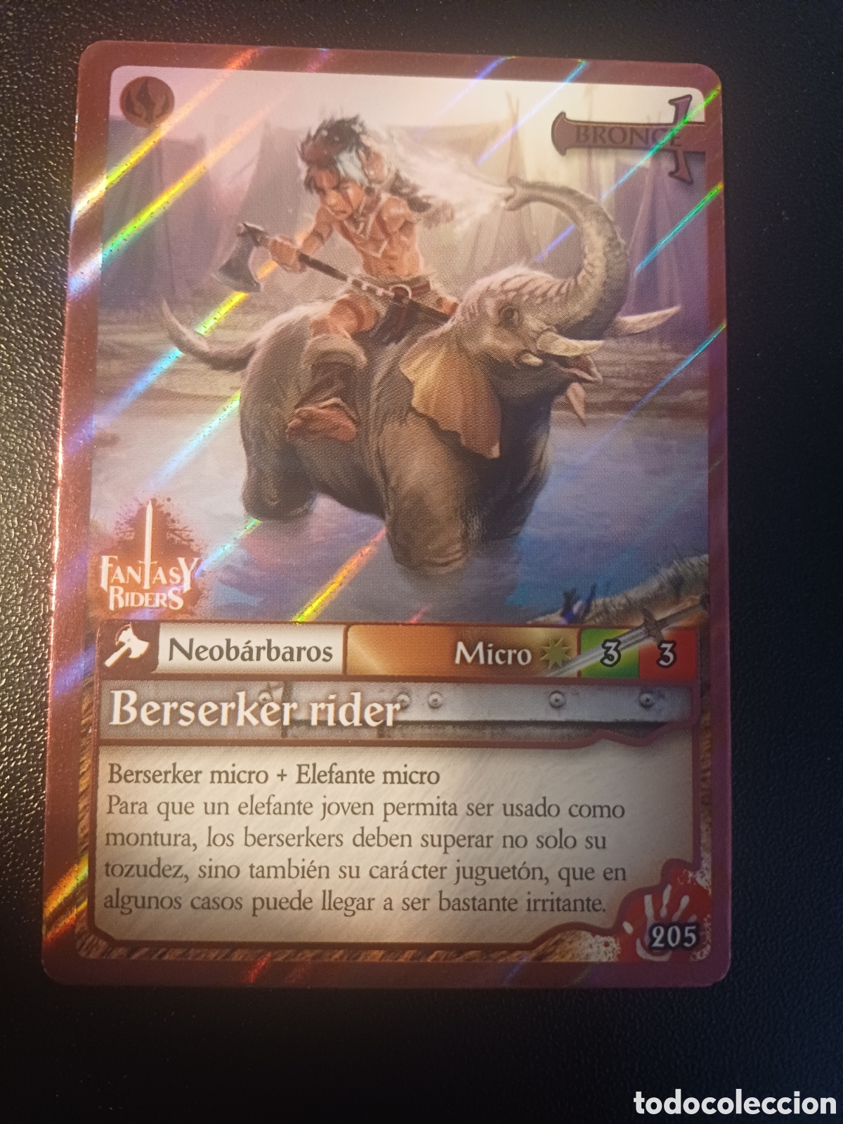 Cartes &agrave; &Eacute;changer: #205 BERSERKER RIDER MICRO BRONCE PANINI FANTASY RIDERS LA INVASION DE LOS GIGANTES 2019