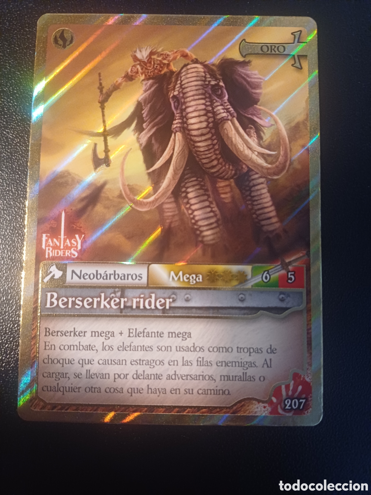 Sammelkarten: #207 BERSERKER RIDER MEGA ORO PANINI FANTASY RIDERS LA INVASION DE LOS GIGANTES 2019