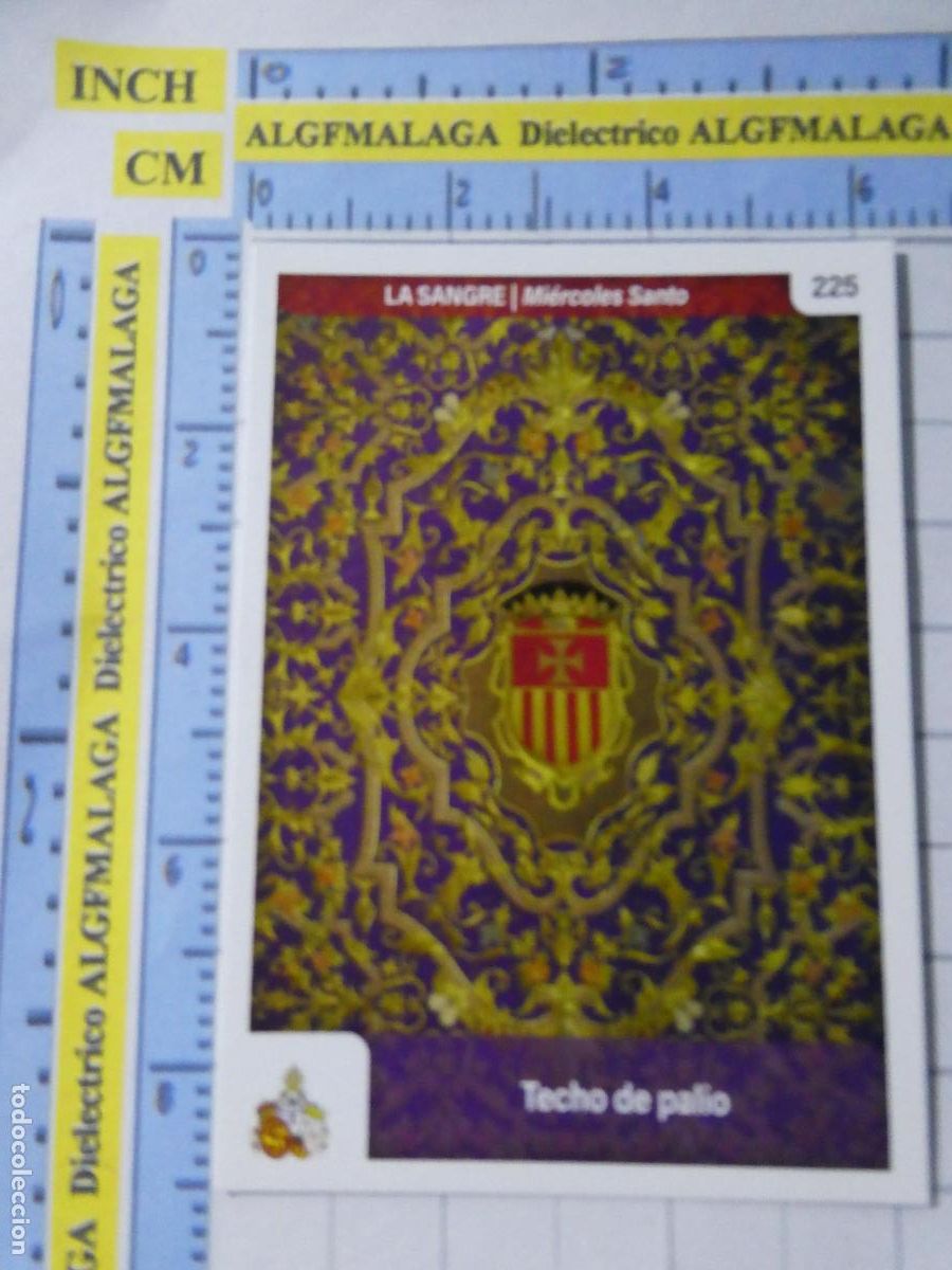 Trading Cards: TARJETA TRADING CARD CROMO RELIGIOSO SEMANA SANTA M&Aacute;LAGA. HOLY CARDS. 225 LA SANGRE