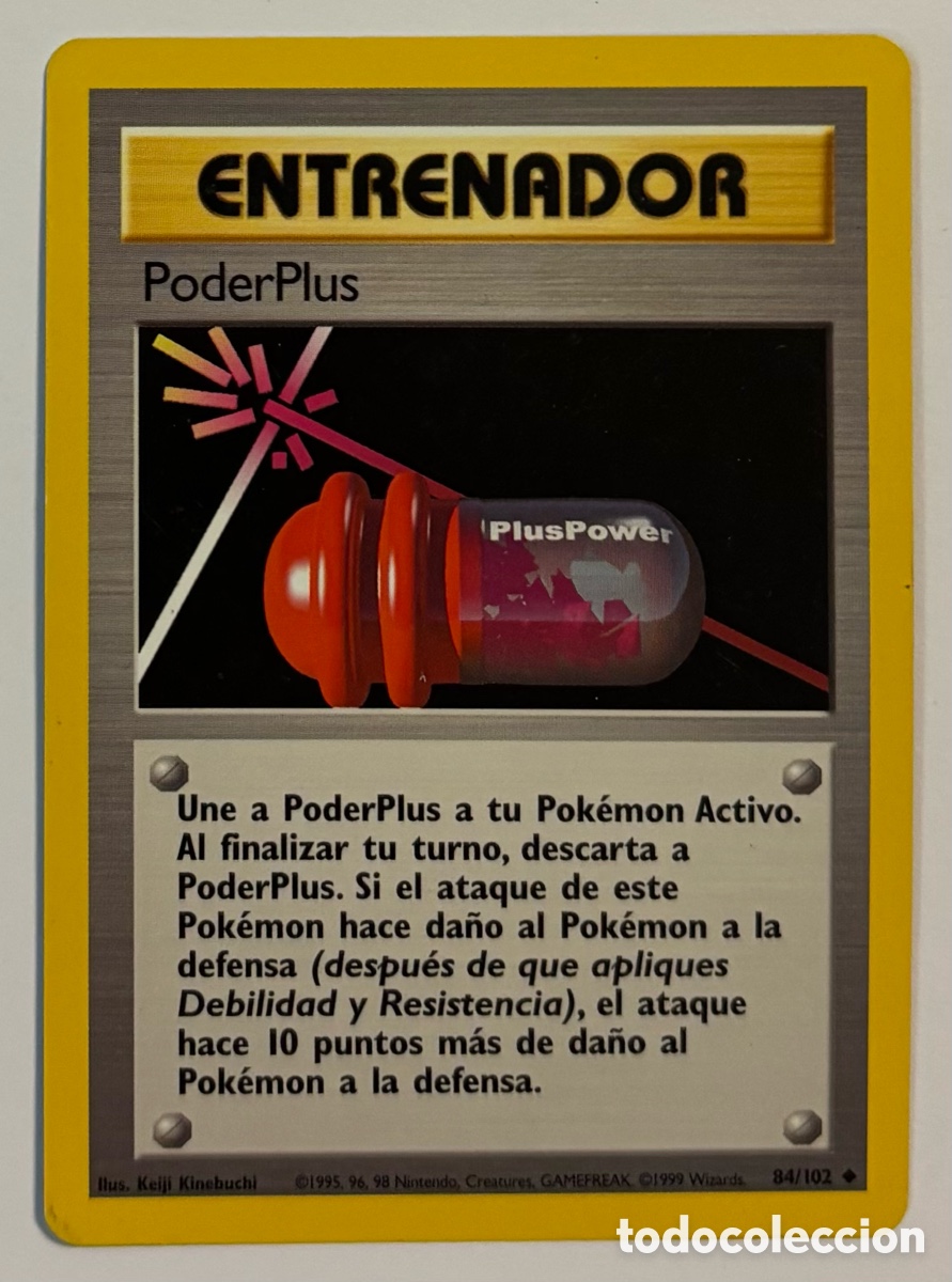 Trading cards: ENTRENADOR PODER PLUS. POK&Eacute;MON CARD N&deg; 84/102 (1999). - Foto 1
