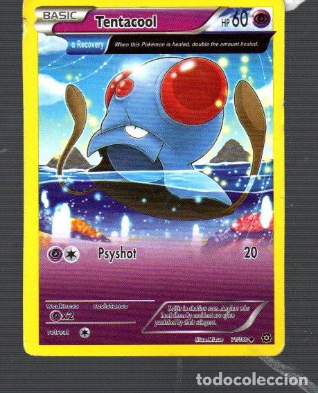 Trading cards: CROMO CARTA POK&Eacute;MON DE B&Aacute;SIC TENTACOOL HP 60 DE 71/160 DEL A&Ntilde;O - Foto 1