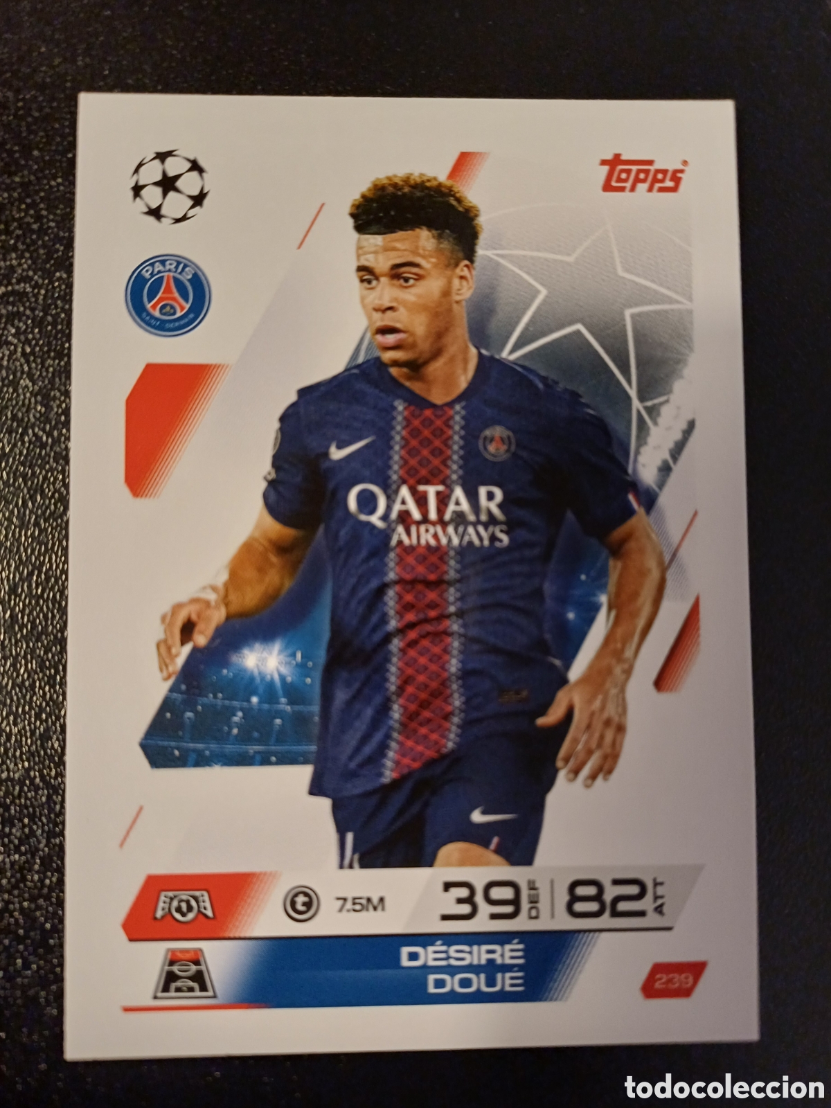 Cartas Colecion&aacute;veis: #239 DESIRE DOUE PARIS SAINT-GERMAIN TOPPS MATCH ATTAX 2025/26