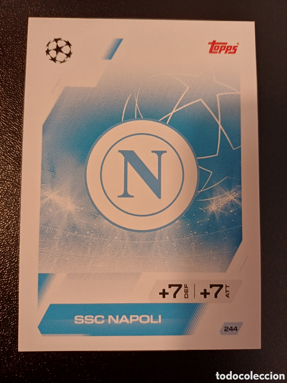 Cartas Colecion&aacute;veis: #244 ESCUDO SSC NAPOLI TOPPS MATCH ATTAX 2025/26
