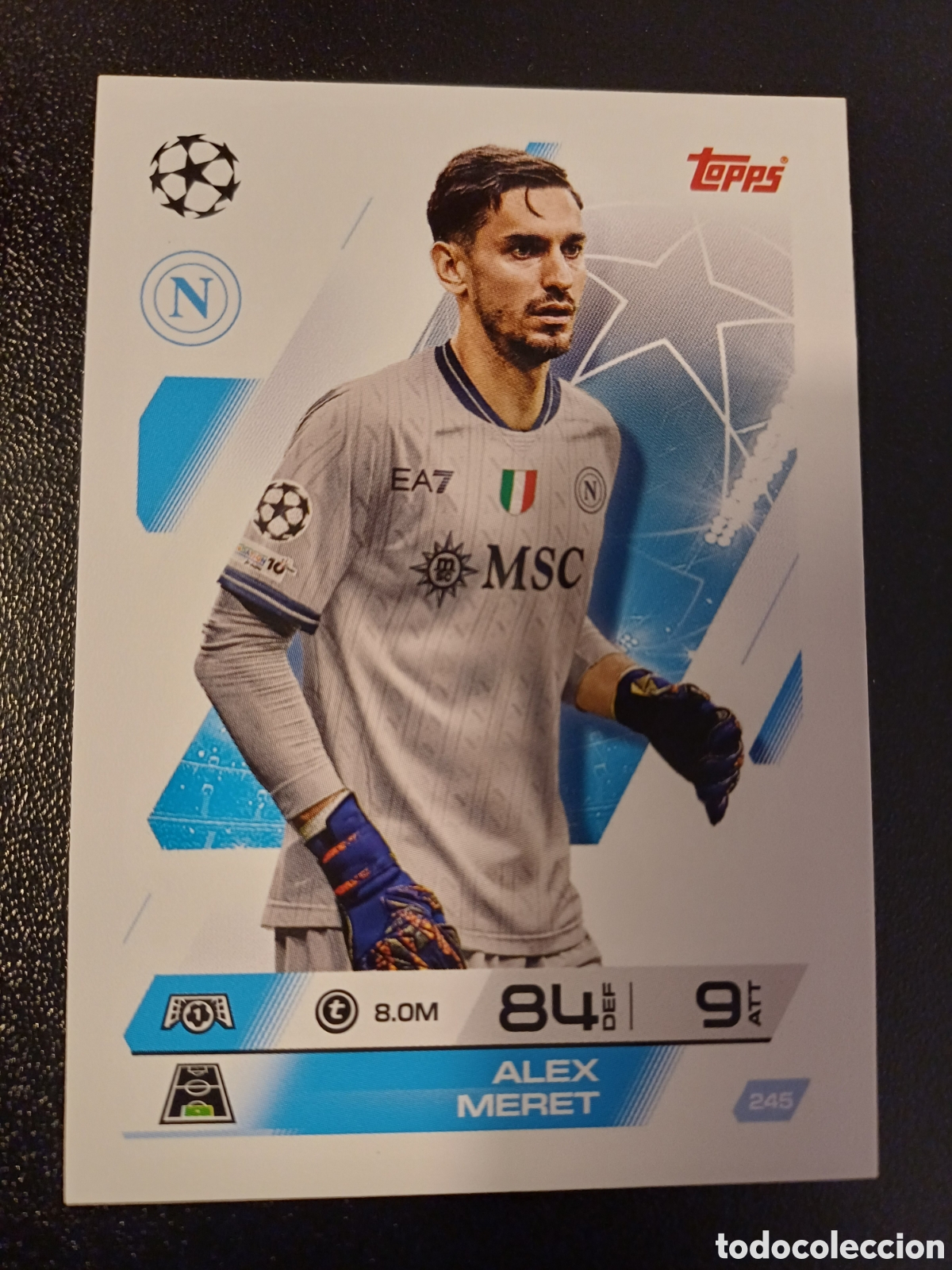 Cartas Colecion&aacute;veis: #245 ALEX MERET SSC NAPOLI TOPPS MATCH ATTAX 2025/26