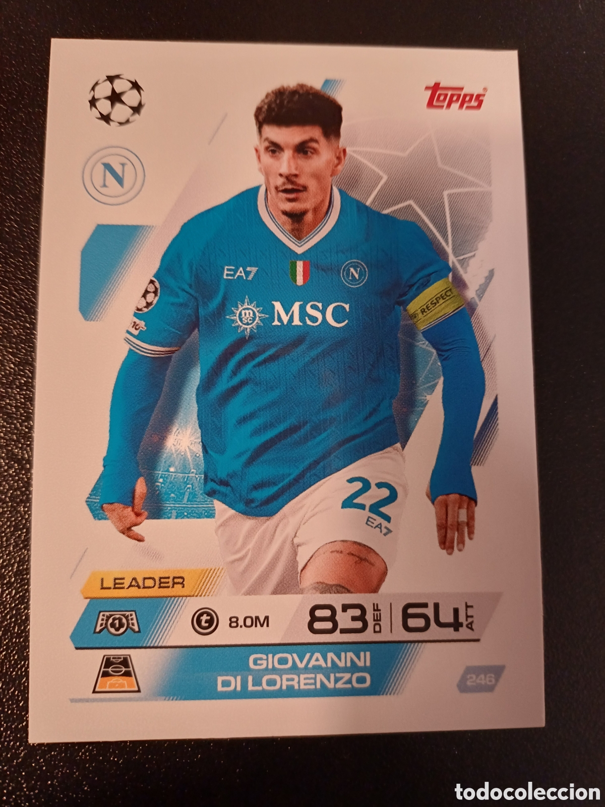 Cartas Colecion&aacute;veis: #246 GIOVANNI DI LORENZO SSC NAPOLI TOPPS MATCH ATTAX 2025/26