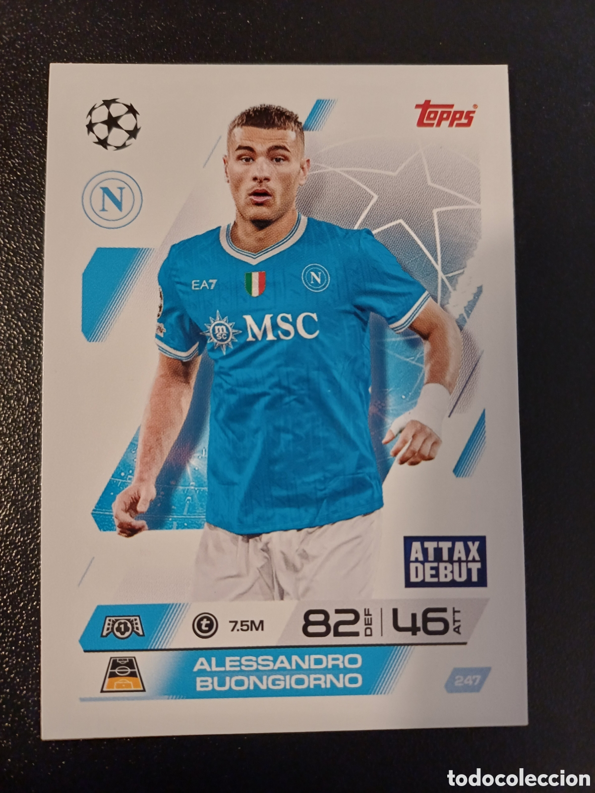 Cartas Colecion&aacute;veis: #247 ALESSANDRO BUONGIORNO SSC NAPOLI TOPPS MATCH ATTAX 2025/26