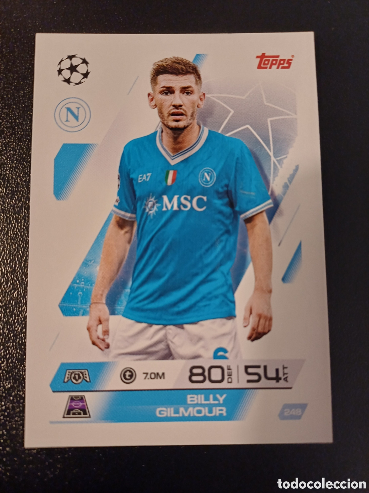 Cartas Colecion&aacute;veis: #248 BILLY GILMOUR SSC NAPOLI TOPPS MATCH ATTAX 2025/26