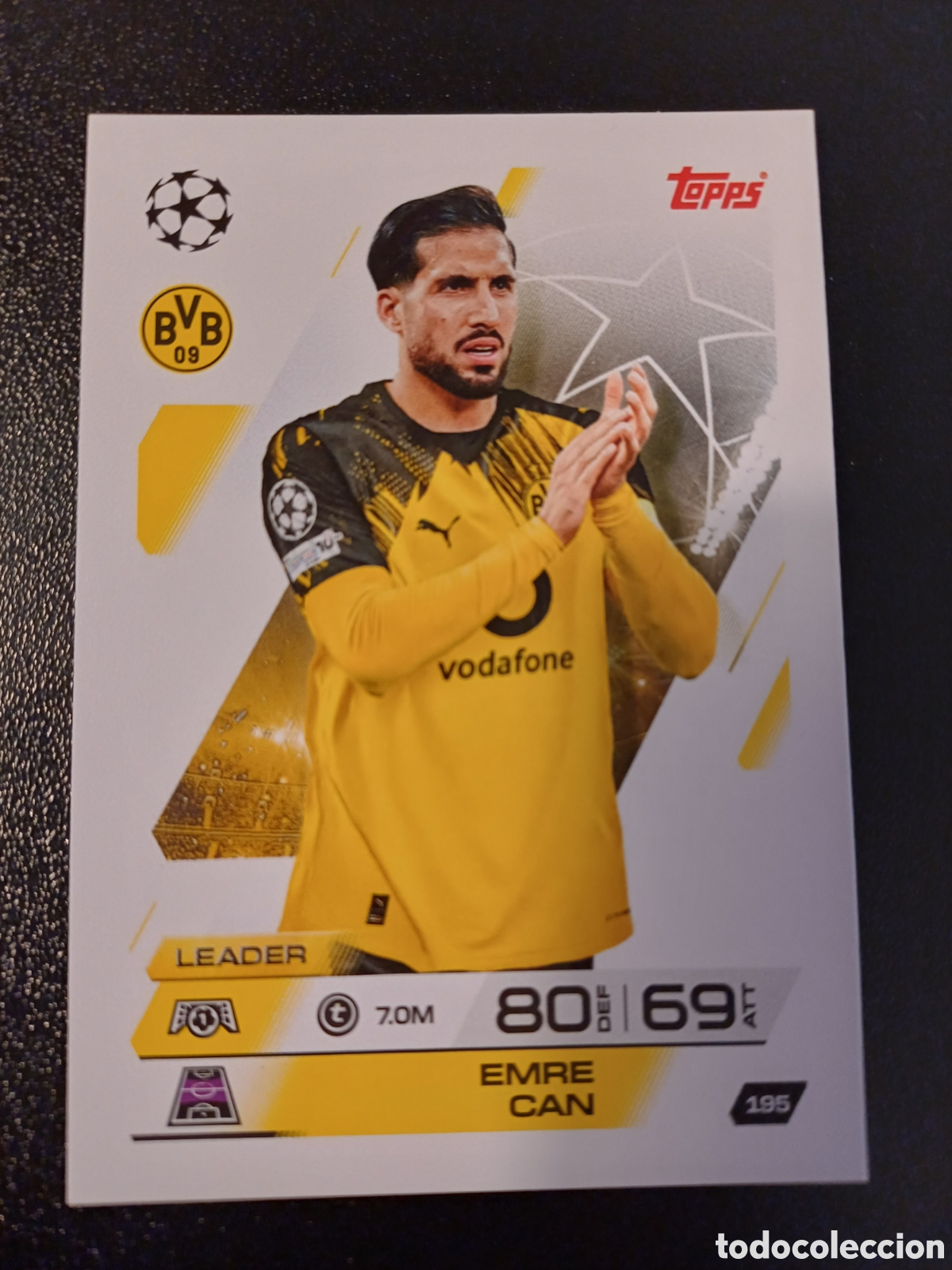 Cartas Colecion&aacute;veis: #195 EMRE CAN BORUSSIA DORTMUND TOPPS MATCH ATTAX 2025/26