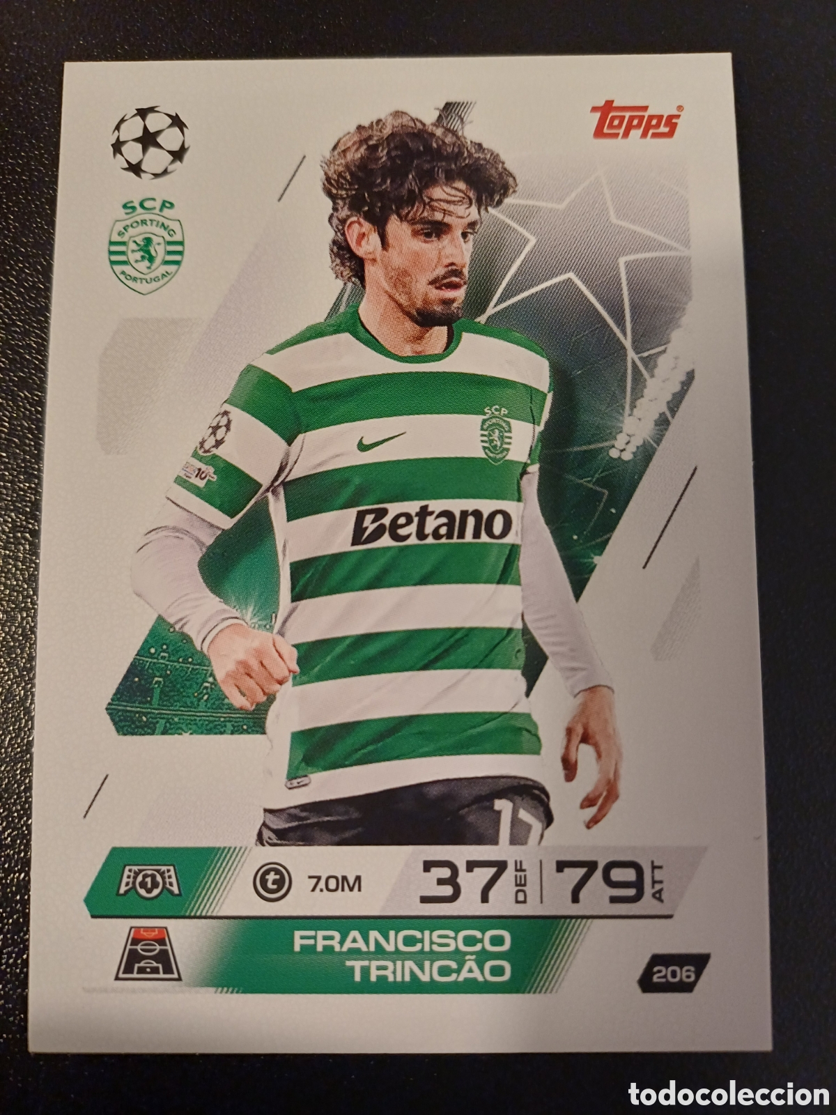 Cartas Colecion&aacute;veis: #206 FRANCISCO TRINCAO SPORTING CLUBE DE PORTUGAL TOPPS MATCH ATTAX 2025/26