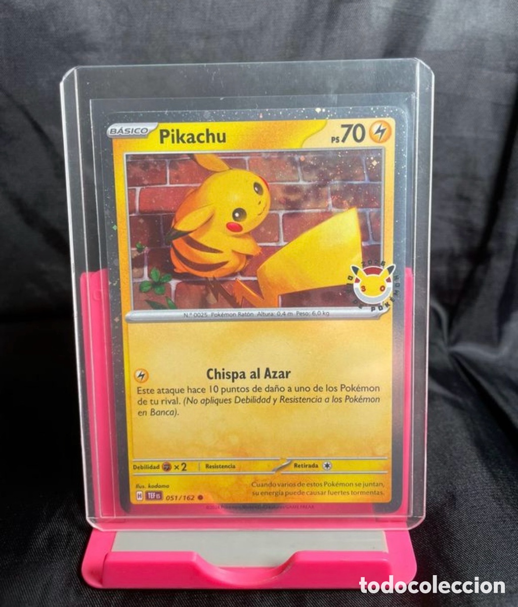 Trading Cards: (DESDE 1&euro;)Carta Pok&eacute;mon Pikachu del D&iacute;a De Pok&eacute;mon 30th aniversario NUEVA